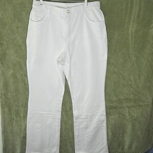 Denim + Company White Jersey Pants Size 16 New